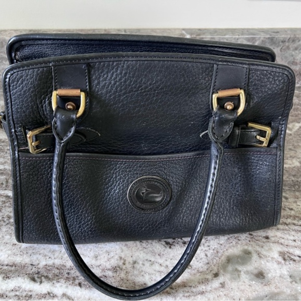 Vintage Dooney & Bourke AWL satchel black.